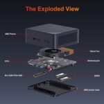 AWOW AMD Ryzen Embedded R2514 Mini PC (4 Cores, up to 3.7GHz), 16GB DDR4, 512GB PCIe 3.0 SSD, Radeon Graphics, 4K Display, 1000Mbps LAN, WiFi 5 - Imagen 8