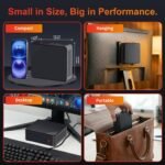 AWOW AMD Ryzen Embedded R2514 Mini PC (4 Cores, up to 3.7GHz), 16GB DDR4, 512GB PCIe 3.0 SSD, Radeon Graphics, 4K Display, 1000Mbps LAN, WiFi 5 - Imagen 9