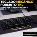 The G-Lab - Keyz Mercury TKL Mechanical Gaming Keyboard USB - TKL Format, Spanish Layout, RGB LED, Programmable - Gaming Keyboard, Outemu Red Switch - PC/PS4/PS5 - New - Imagen 3