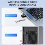 AC1300 Mini USB WiFi Antenna, Dual Band WiFi Receiver 5GHz/2.4GHz - USB Wi-Fi Adapter for PC Compatible with Windows 7/8/10/11/Vista/XP/Mac 10.9-10.15 - Imagen 5