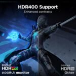 KOORUI 34" Curved Ultra Wide Gaming Monitor 165Hz 1ms 1000R WQHD 3440x1440, 21:9, DCI-P3 90% Color Gamut, FreeSync G-Sync Support, Tilt Adjustable Stand - Imagen 5