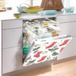 Lindos calcetines de Navidad para lavavajillas, cubierta magnética impermeable, calcomanía magnética para refrigerador, decoración de gabinete, electrodomésticos, calcomanías para el hogar, - Image 5