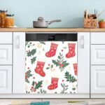 Lindos calcetines de Navidad para lavavajillas, cubierta magnética impermeable, calcomanía magnética para refrigerador, decoración de gabinete, electrodomésticos, calcomanías para el hogar, - Image 6