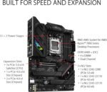 ASUS ROG Strix B650E-F Gaming WiFi, AMD Ryzen AM5 ATX Motherboard (12+2 Phase VRM, DDR5, 3 M.2 Slots, PCIe 5.0, WiFi 6E, 2.5G LAN, USB 3.2 Gen 2x2 Type C, Aura Sync RGB) - Imagen 3