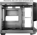 Mars Gaming MC-3TCORELCDM Micro-ATX Gaming Case, 7.2" IPS Customizable Display, Triple Tempered Glass, Double Side Camera Frame, Liquid Cooling Support up to 360mm, Black - Image 4