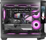 Mars Gaming MC-3TCORELCDM Micro-ATX Gaming Case, 7.2" IPS Customizable Display, Triple Tempered Glass, Double Side Camera Frame, Liquid Cooling Support up to 360mm, Black - Image 5