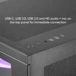 Mars Gaming MC-3TCORELCDM Micro-ATX Gaming Case, 7.2" IPS Customizable Display, Triple Tempered Glass, Double Side Camera Frame, Liquid Cooling Support up to 360mm, Black - Image 7