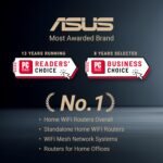 ASUS RT-BE92U BE9700 Tri-Band WiFi 7 Router, Supports New 320MHz Bandwidth and 4096-QAM Detection, MLO, AI WAN, AiMesh Support, Subscription Free Network Security and Full VPN Features - Image 3