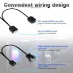 CPU Fan 120mm ARGB Case Cooler Fan, 4pin PWM Silent Computer Fan, Fans Up to 1600RPM Fan, 12V DC, for Case, PC, Liquid Cooling and CPU - Image 6