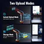 Tera Wired Wireless Barcode Reader with Battery Level Indicator Digitally Printed Barcode Scanner 1D 2D QR Plug and Play, Model D5100 - Image 5