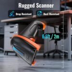 Tera Wired Wireless Barcode Reader with Battery Level Indicator Digitally Printed Barcode Scanner 1D 2D QR Plug and Play, Model D5100 - Image 6