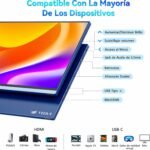 16 Inch Portable Monitor, 1920 x 1200P 2K IPS Gaming Monitor for Laptop/PC/Mac/PS5/Xbox with USB-C and HDMI, Ultra-Thin Display with Stand, 16:10, 300 CD/m² Brightness - Image 4