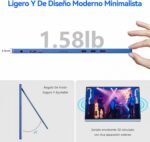 16 Inch Portable Monitor, 1920 x 1200P 2K IPS Gaming Monitor for Laptop/PC/Mac/PS5/Xbox with USB-C and HDMI, Ultra-Thin Display with Stand, 16:10, 300 CD/m² Brightness - Image 5