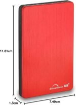 External Hard Drive 2.5" USB3.0 Ultra-thin Portable Hard Drive Storage Compatible with Mac, PC, Laptop, MacBook, (Red, 500, GB) - Image 5