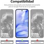 NEW'C 3 Pieces, Screen Protector for Google Pixel 9a, Tempered Glass, Anti-Scratch, Anti-Fingerprint, Bubble-Free, 9H Hardness, 0.33 mm, Ultra Transparent, Ultra Resistant - Image 3