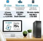 GREED Intel Core 12th Generation Multimedia PC - Desktop for Office and Home - Fast PC with 4.0GHZ - 16GB RAM - 240GB SSD + 1TB - DVD+RW - USB3.0 - WLAN - Incl. Windows 11 Pro - Image 4