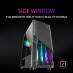 PC'S | Gaming PC (RYZEN 5 4600G 6/12 4.2GHz, Graphics AMD Vega, 8GB RAM, 500GB SSD + WiFi, Windows 11 Pro) Desktop Gaming, Desktop Computer, Desktop Computers (Black) - Imagen 6