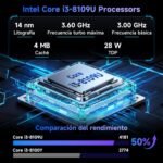 BMAX Laptop 15.6" Core i3-8109U up to 3.6 GHz Laptop 16GB RAM 512GB SSD Win 11 Pro Laptop 5G WiFi, Bluetooth 5.0, USB 3.0x2, HDMI, 1920x1080 FHD Protects Spanish Keyboard - Image 3