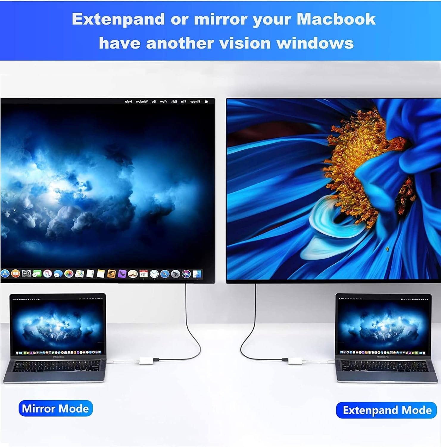 USB C Digital AV Multiport Adapter with HDMI Output 4K 60Hz and USB 3.0 Port and USB-C Fasting Charging Port for Apple MacBook Pro M1 2016-2022 Air M1 2018-2022, iPad Pro iMac ect. - Imagen 4