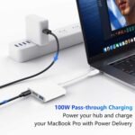 USB C Digital AV Multiport Adapter with HDMI Output 4K 60Hz and USB 3.0 Port and USB-C Fasting Charging Port for Apple MacBook Pro M1 2016-2022 Air M1 2018-2022, iPad Pro iMac ect. - Imagen 7