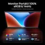 ARZOPA 16.1'' 144Hz Portable Monitor with Kickstand, 106% sRGB 1920×1080P FHD HDR 144HZ Gaming Monitor, Ultra Slim – Eye Protection-Second External Screen for Laptop/PC/Mac/PS3/4/5/Xbox Z1FC - Imagen 3