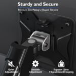 BONTEC Dual Monitor Stand for 13 to 32 Inch Screens with Tilt, Swivel and Rotation, Ergonomic Monitor Stand with Gas Spring and Cable Management, VESA 75/100 mm, up to 9 kg - Imagen 3