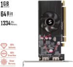 Tarjeta gráfica Radeon HD 6570, HDMI dual, DDR3 1G de 64 bits, tarjetas de video PC, perfil bajo, GPU de computadora, PCI Express x 16, 60W de baja potencia, Plug & Play, refrigeración por aire de un solo ventilador - Image 3