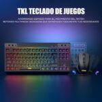 RedThunder K20 TKL Wireless Gaming Keyboard, Adjustable RGB Backlight and Rechargeable Battery, Compact Design with QWERTY ES Layout and 6 Multimedia Keys, USB Keyboard for PC/Mac (Black) - Imagen 6