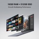 15.6" FHD IPS Laptop, AMD Ryzen 5 3500U, 16GB RAM, 512GB SSD, RJ45, WiFi 2.4/5GHz, Bluetooth, AZERTY Keyboard with Silicone Film, for Office, Studio, Light Gaming and Daily Use - Imagen 6