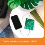 WD 6TB My Passport Ultra, 20th Emerald Anniversary Edition, Portable External Hard Drive, USB-C, USB 3.2 Gen 1/USB 3.0, Backup and Password Protection, Formatted for Windows, Green - Imagen 3