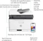 HP Color Laser MFP 179fnw 4ZB97A, Multifunction Color Laser Printer, Print, Scan, Copy and Fax, Wi-Fi, Ethernet, USB 2.0 High Speed, Smart App, LCD Control Panel, White - Image 7