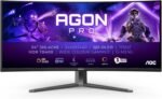 AOC Agon Pro AG346UCDAM - 34 Inch WQHD Curved OLED Gaming Monitor, 175 Hz, 0.03 ms, FreeSync Premium Pro, Comp. G-Sync, HDR400 3440x1440, 2X HDMI, DisplayPort, USB Hub Black, QD-OLED - Imagen 3
