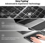 cimetech Wireless Keyboard, 2.4G QWERTY Spanish Layout, USB Computer Keyboard with Numeric Keypad and Ergonomic Keys for Desktop/PC/Laptop/Surface/Smart TV/Notebook and Windows (Grey) - Imagen 4