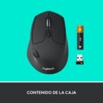 Logitech M720 Triathlon Wireless Mouse, Multi-Device, 2.4 GHz or Bluetooth Unifying Receiver, 1000 dpi, 8 Buttons, 24 Month Battery, Laptop/PC/Mac/iPad OS - Black - Image 12