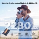 K&F CONCEPT 3-Pack NP-FZ100 2280mAh Battery and 3 Slots LCD Charger Compatible with Sony Camera A7iii, A7iv, FX3, FX30, A6700, A7R, A9, A6600, A7Riii, A7Riv, A7R3, A7C, ZV-E10ii, A7S3 and More - Imagen 3