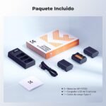 K&F CONCEPT 3-Pack NP-FZ100 2280mAh Battery and 3 Slots LCD Charger Compatible with Sony Camera A7iii, A7iv, FX3, FX30, A6700, A7R, A9, A6600, A7Riii, A7Riv, A7R3, A7C, ZV-E10ii, A7S3 and More - Imagen 5