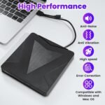 External DVD CD CD Drive USB 3.0 Type-C Portable CD Burner DVD +/-RW Optical Drive CD ROM DVD DVD External Drive for PC Laptop MacBook Windows 7/8/10/11/XP Linux/Mac - Imagen 6