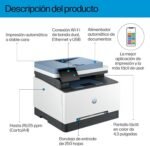 HP Color LaserJet Pro 3302fdw 499Q8F, Laser Printer A4 Multifunction Automatic Double-Sided Scanner, Copier, Fax (25ppm, Wi-Fi Direct, 1.2GHz Processor, 512MB Memory, HP Smart App) White and Blue - Image 4