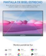 ARZOPA Portable Monitor, 15.6" 1920×1080 IPS FHD Portable Monitor with Stand, Ultra-Thin Second Screen for Laptop/PC/Mac/PS3/4/5/Xbox - A1 - Image 4