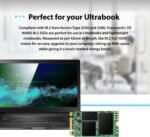 Transcend MTS430S, 512GB SSD M.2 2242 SATA III - Internal Solid Drive with DRAM, 3D NAND Cache - Ideal for Ultrabooks and Mini PCs - TS512GMTS430S - Imagen 4