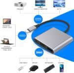 Battony USB C Multiport AV Adapter with 4K HDMI Output, USB 3.0 Port and USB-C Fast Charging Port, Compatible with MacBook Pro M1/16-20, Air M1/18-20, iPad Pro iMac and Other USB Devices - Imagen 4