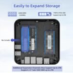 DreamQuest HISTTON Mini PC, Windows 11 Pro, 32GB DDR4 1TB SSD M.2 (Max 4TB) Intel N150 (up to 3.6GHz) Micro Desktop Computer with HDMI Tpye-C Port, 2x Gigabit Ethernet/WiFi 5/BT 5/USB3.2 - Image 4