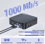 DreamQuest HISTTON Mini PC, Windows 11 Pro, 32GB DDR4 1TB SSD M.2 (Max 4TB) Intel N150 (up to 3.6GHz) Micro Desktop Computer with HDMI Tpye-C Port, 2x Gigabit Ethernet/WiFi 5/BT 5/USB3.2 - Image 7