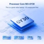 Laptop 15.6 Inch – Win 11 Laptop, 8GB RAM 256GB SSD, Laptop with Core Processor M3-6Y30, Slim Laptop 180° Flip FHD Display Mini-HDMI 2*USB3.0 WiFi5 BT4.2 - Image 3