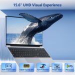 Laptop 15.6 Inch – Win 11 Laptop, 8GB RAM 256GB SSD, Laptop with Core Processor M3-6Y30, Slim Laptop 180° Flip FHD Display Mini-HDMI 2*USB3.0 WiFi5 BT4.2 - Image 4