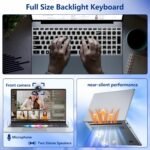 Laptop 15.6 Inch – Win 11 Laptop, 8GB RAM 256GB SSD, Laptop with Core Processor M3-6Y30, Slim Laptop 180° Flip FHD Display Mini-HDMI 2*USB3.0 WiFi5 BT4.2 - Image 5