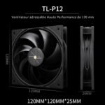 TR -Assassin X 120R Digital Black CPU Cooler Air with Heat Pipes 4x6mm, Digital Display, PWM Fan Processor Cooler, 151mm - Imagen 7