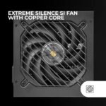 Mars Gaming MPB750SI, ATX 750W Power Supply, 7 Years Warranty, 80Plus Bronze 230V, 90% Efficiency, SI Extreme Silence Fan with Copper Core, AI2-RPM, DC-DC and SMD Technologies, Black - Image 3