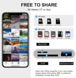 USB SD Card Reader, Lightning SD Cards Adapter with SD/TF Card Slot and USB Port, USB C/A Memory Card Reader Adapter Card Reader for iPhone 15, Laptop, Tablet - Image 4