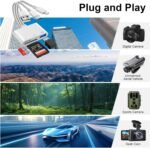 USB SD Card Reader, Lightning SD Cards Adapter with SD/TF Card Slot and USB Port, USB C/A Memory Card Reader Adapter Card Reader for iPhone 15, Laptop, Tablet - Image 6